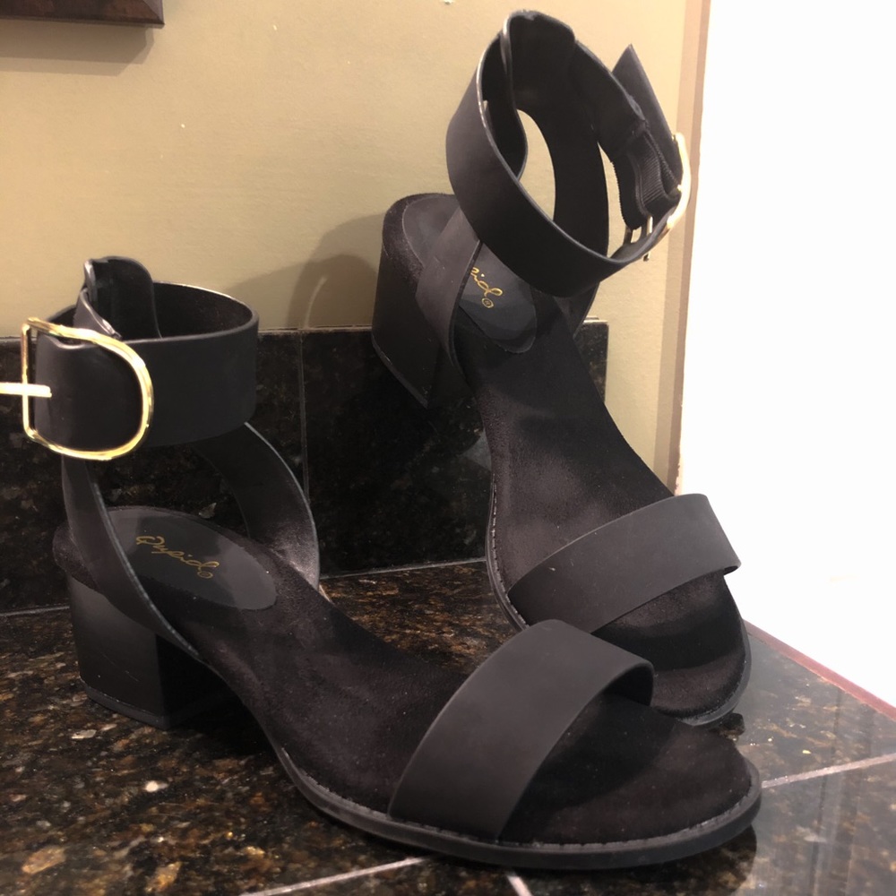 Strapped Black Heel